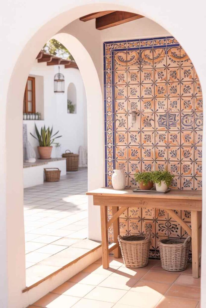 Andalusian Inspired Mediterranean Entryways Timeless Ideas, Warm Inspiration, and Budget-Friendly Design 6 Tiles as the Statement Feature of Andalusian Entryways