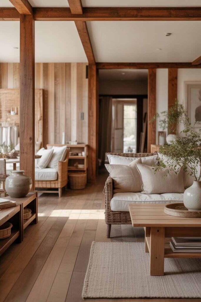 Modern Farmhouse Color Guide Ideas & Inspiration Budget-Friendly Ways to Create a Warm, Timeless Home 4 Warm Wood Tones and Natural Neutrals