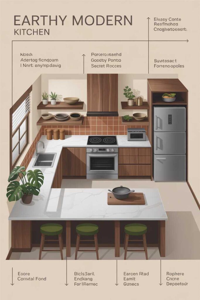 Earthy Modern Kitchen Ideas Warm Stylish and Budget Friendly Inspiration for a Modern Home 2 What Defines an Earthy Modern Kitchen?