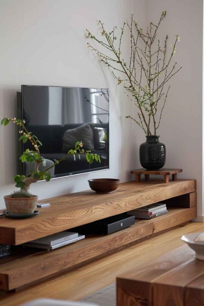 TV Table Ideas That Instantly Upgrade Your Living Room (Modern, Budget-Friendly & Stylish Inspiration) 7 Wooden TV Table Ideas That Never Go Out of Style