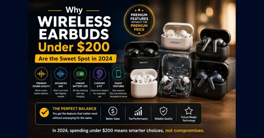 Best Wireless Earbuds Under 200 Dollars 2024 Top Premium Picks for Sound, ANC & Comfort 2 Best Wireless Earbuds Under 200 Dollars 2024