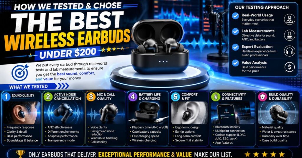 Best Wireless Earbuds Under 200 Dollars 2024 Top Premium Picks for Sound, ANC & Comfort 3 Best Wireless Earbuds Under 200 Dollars 2024